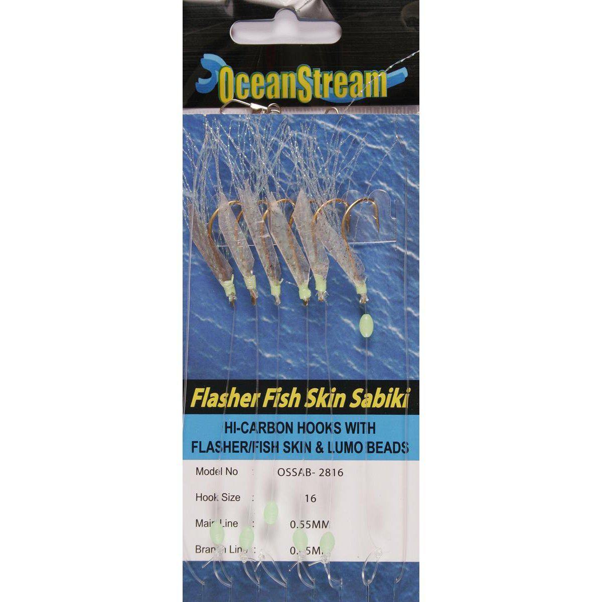 OceanStream Flashe Fish Skin Sabiki Bait Rig - The Bait Shop Gold Coast