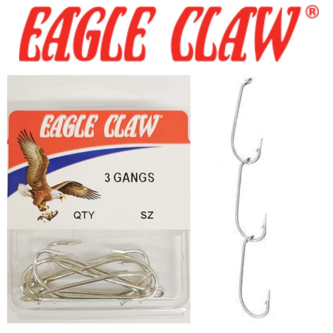 Eagle Claw 3 Gang Hooks - The Bait Shop Gold Coast