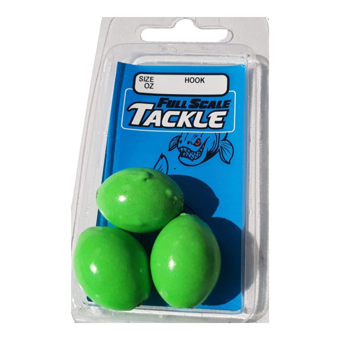Full Scale Tackle Pink Glow Egg Sinkers - The Bait Shop Gold Coast