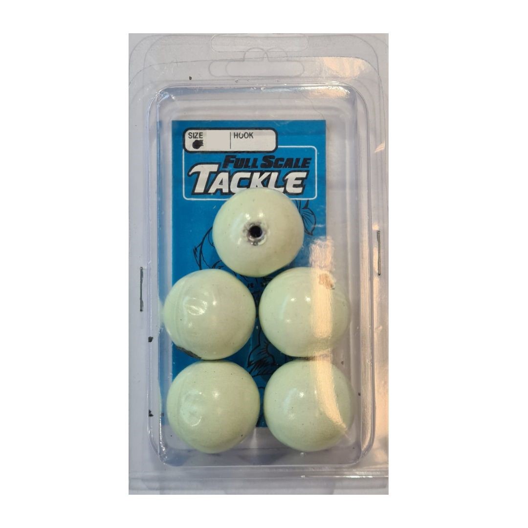 Full Scale Tackle White Glow Ball Sinkers - The Bait Shop Gold Coast