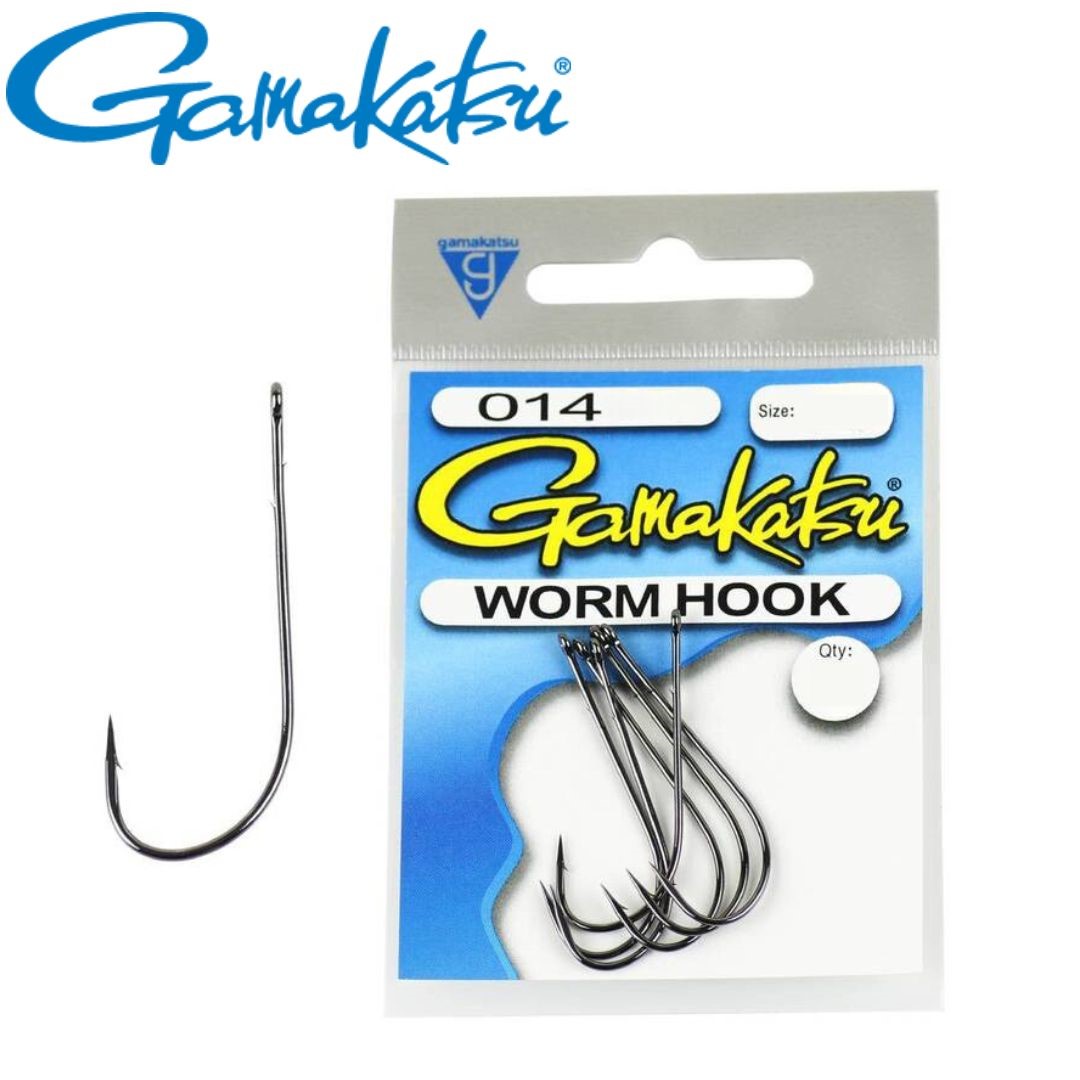 Gamakatsu Black Worm Hooks - The Bait Shop Gold Coast