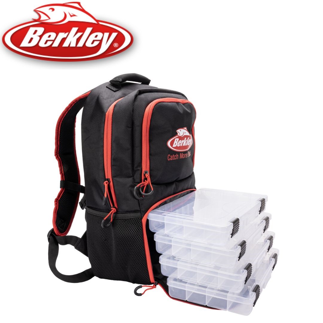 Berkley Backpack with 4 Tackle Trays (Contact us for freight quote before  purchase) - The Bait Shop Gold Coast