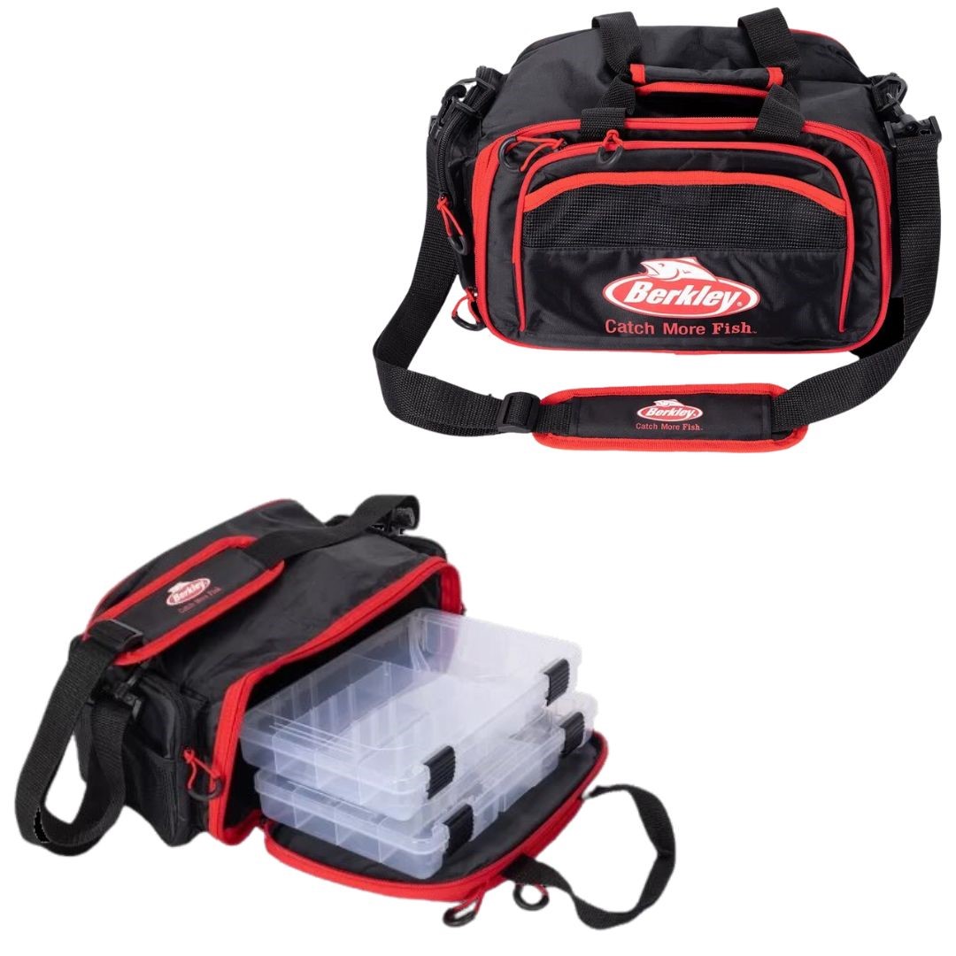 Medium Jarvis Walker Soft Sided Tackle Bag with 2 Lure Trays - Fishing Lure  Bag