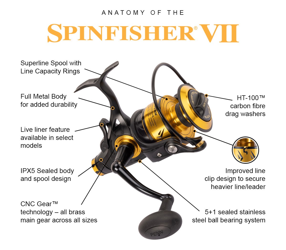 Penn Spinfisher VII Live Liner SSVII6500LL Spinning Reel
