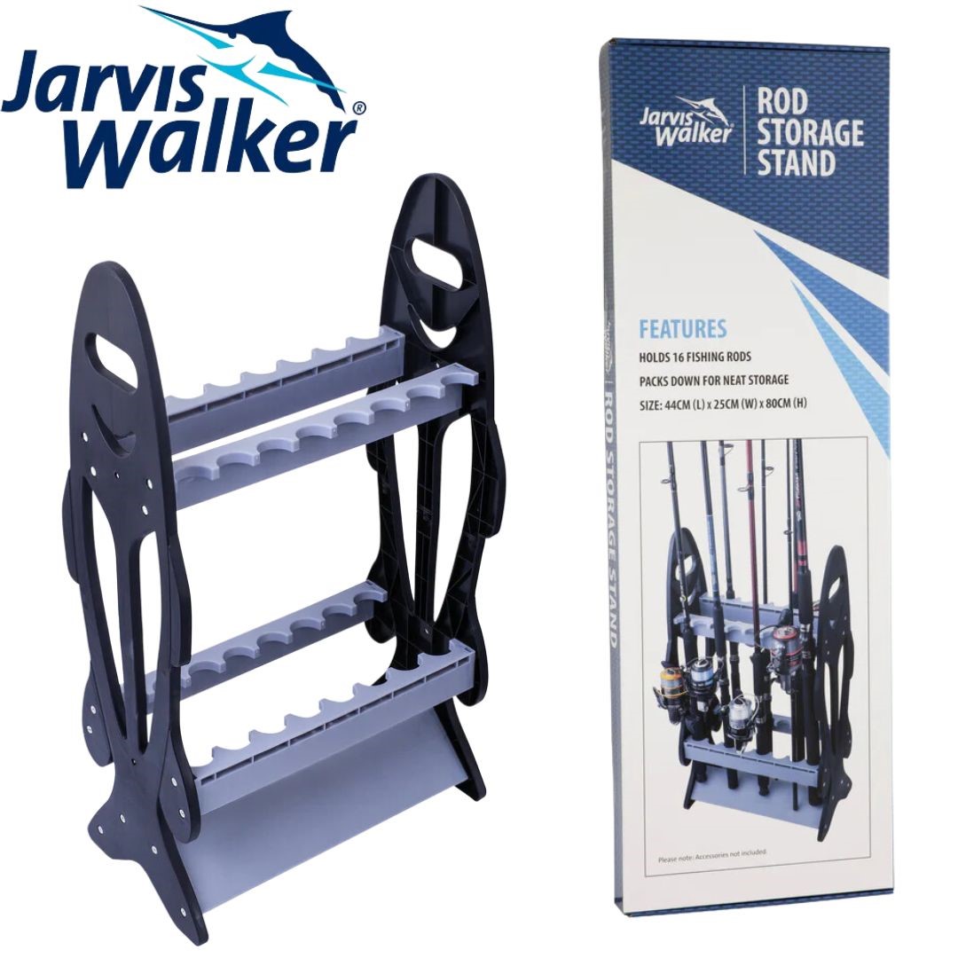 Jarvis Walker Plastic 16 Rod Storage Stand (Contact us for freight quote  before purchase) - The Bait Shop Gold Coast