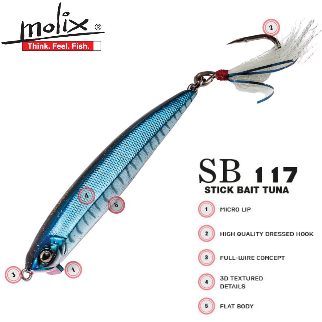 Molix SB117 Stick Bait Tuna - The Bait Shop Gold Coast