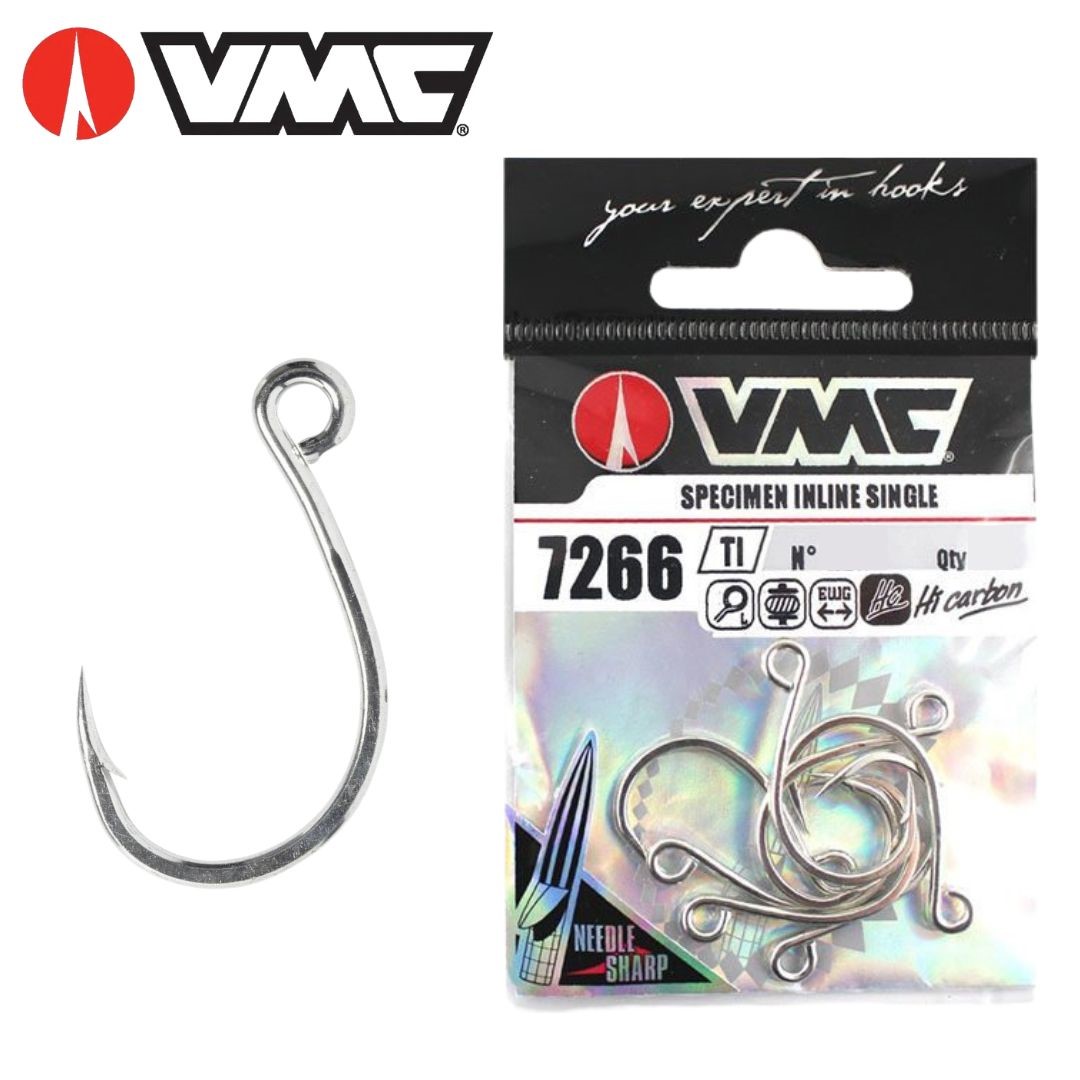 VMC 7266PS Permasteel 4X Inline Single Hook #1/0