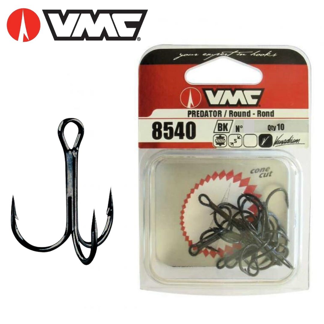 VMC 8540 Cone Cut Vanadium Treble Hooks - The Bait Shop Gold Coast