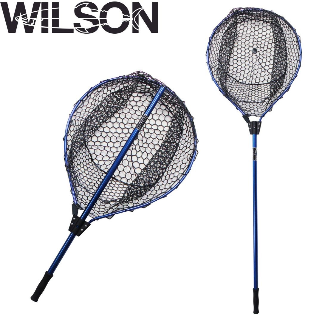Wilson Blue Fish Friendly Rubber Landing Net (Contact us for freight quote  before purchase) - The Bait Shop Gold Coast