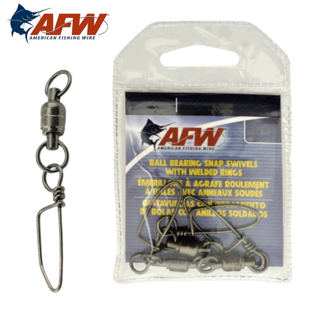 AFW Ball Bearing Snap Swivels with Welded Rings - The Bait Shop