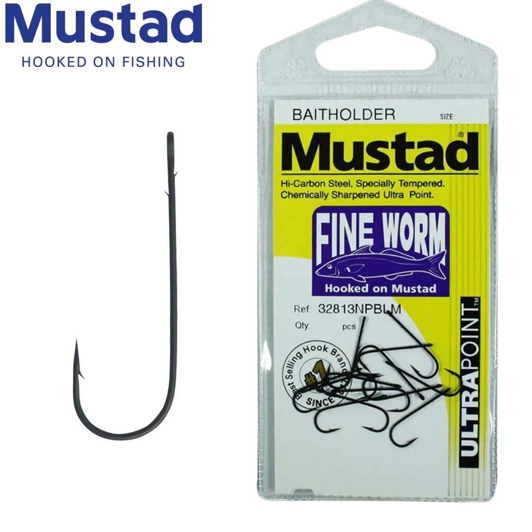 Mustad Fine Worm Baitholder Hooks - The Bait Shop Gold Coast