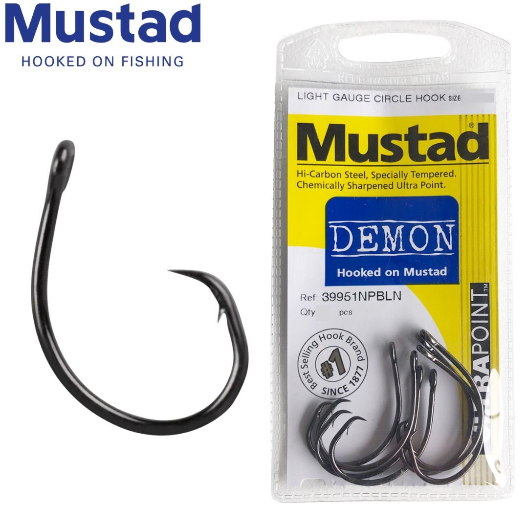 Mustad Demon Light Gauge Circle Hooks - The Bait Shop Gold Coast