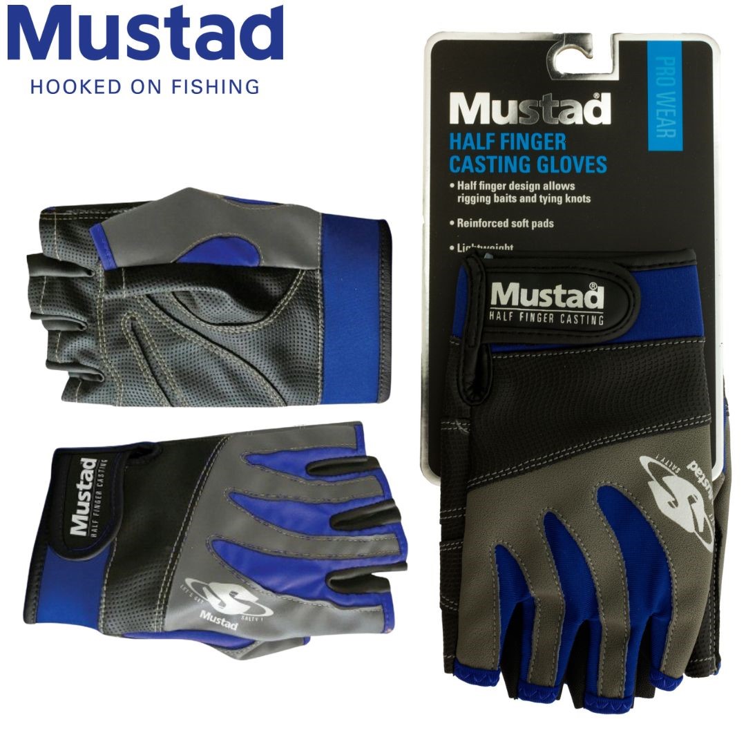 Mustad Half Finger Casting Gloves - The Bait Shop Gold Coast