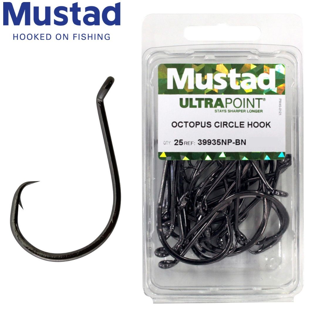 Mustad UltraPoint 92567R Octopus/Beak Bait Fishing Hook (Pack of 8), Hooks  -  Canada